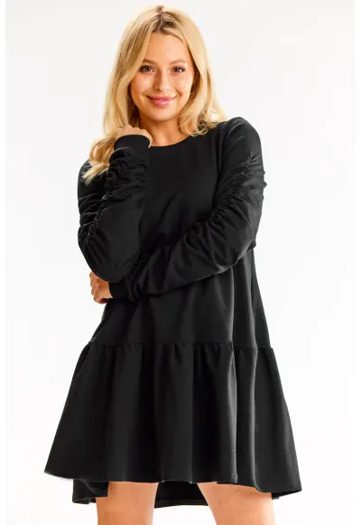 Rochie dama Bumbac - Negru - M314