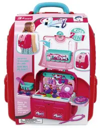 Set de joacă 2 в 1 Xiao Hai Tun - Studio de frumusețe într-un rucsac