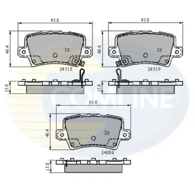 Set placute frana, frana disc COMLINE CBP31587