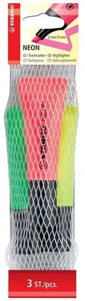Text marker Stabilo Neon - 3 culori