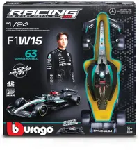 Mașină de asamblat Bburago - Mercedes GP F1 W15 EQ Performance Team, George Russell, 1:24