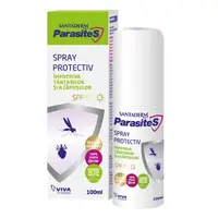 Spray protectiv SPF 50 impotriva tantarilor si capuselor, Santaderm Parasites, 100 ml