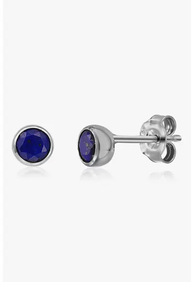 Cercei de argint cu pietre Lapis Lazuli - Albastru/Argintiu