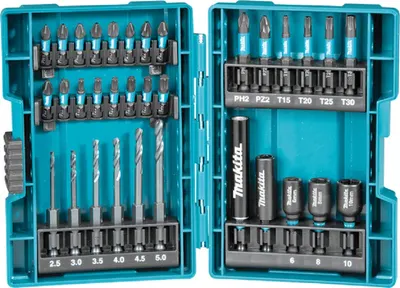 Set de biți Makita - B-66896, 33 piese