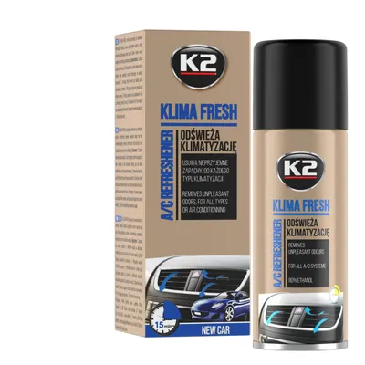 K2 KLIMA FRESH 150ml Spray curatat si dezinfectat aer cond.NEW CAR
