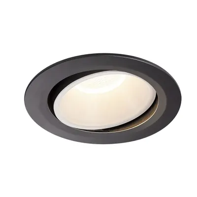 Spot incastrat, NUMINOS MOVE XL Ceiling lights, black Indoor LED recessed ceiling light black/white 4000K 40° rotating and pivoting