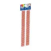 Accesorii creatie - diamante dantela plastic, rosu, 30cm, autoadezive, blister 2 buc, Fiorello, GR-DS081-6 / 170-2466