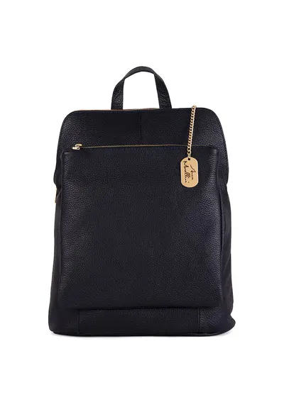 Rucsac de piele cu model convertibil Nora - Bleumarin