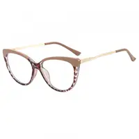 Ochelari De Calculator Dama Techsuit F5018-C42, Anti-Blue Light, Crem Maro