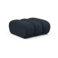 Taburet albastru închis cu tapițerie din chenille Lupine – Micadoni