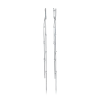 Cercei lugi din aur alb cu diamante de 1.2ct
