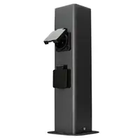 Coloana antracit cu prize CP lateral, de exterior 2xSCHUKO, max.16A, 250VAC, 2600W, 3x1,5mm2, H05VV-F, IP54