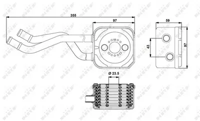 Termoflot radiator ulei (98x58x99, cu garnitura) SEAT LEON, TOLEDO II; SKODA OCTAVIA II; VW BORA, GOLF IV, LUPO 1.4 1.6 intre 1999-2006