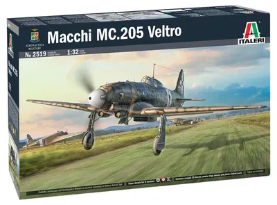 Model asamblabil Italeri Militar: Avioane - Vânător italian Macchi MC 205 'Veltro'