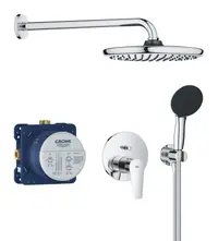 Sistem de dus Grohe Start 25293000, 1/2 inch, incastrat, 250 mm, 1 functie, Crom