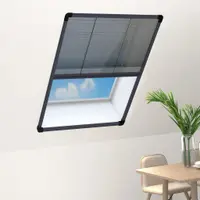 Gossi plasa insecte plisse de ferestre, antracit, 80x120 cm, aluminiu