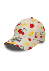Sapca cu model fructe - pentru baseball - Galben/Rosu inchis/Bej deschis