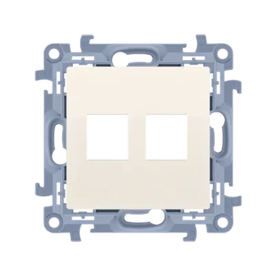 Capac dublu pentru IT/telefon Keystone, crem