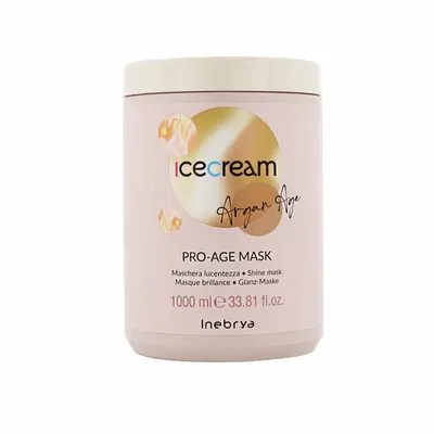 Masca de păr, Inebrya, Ice Cream Argan Age, strălucire, 1000 ml