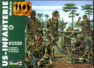 Figuri de hobby Revell Militar: Soldații - infanterie americană