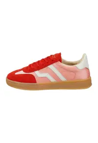 Pantofi sport din material textil cu garnituri din piele intoarsa Cuzima - Alb/Rosu vermillion/Roz