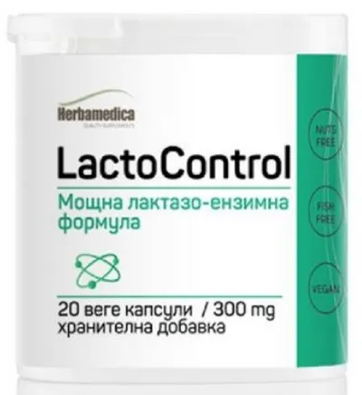 LactoControl, 300 mg, 20 capsule, Herbamedica