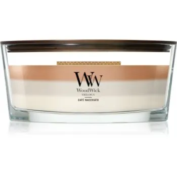 Woodwick Trilogy Café Macchiato lumânare parfumată cu fitil din lemn