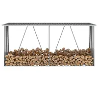 Gossi Șopron depozitare lemne antracit 330x84x152 cm otel galvanizat