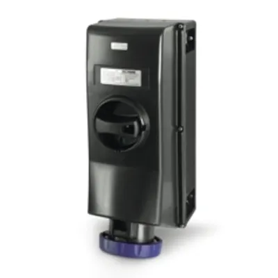 Priza interblocabilan63A 3P+E 9h 200-250V 50Hz 60Hz II 2GD 170X380MM_PAR terminal cu surub Cu interblocaj mecanic