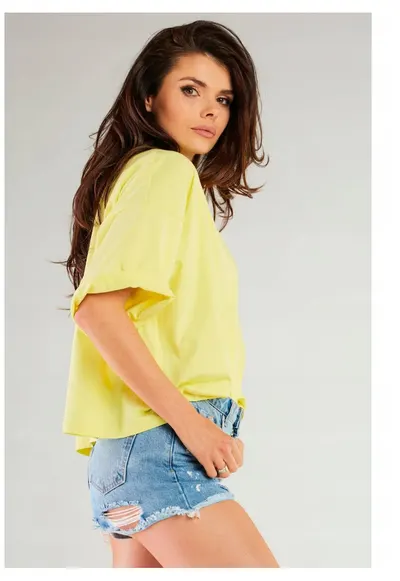 Bluza - Elastan - Galben - Marime unica