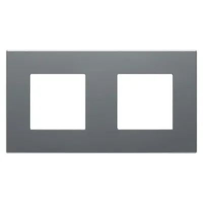 Placa Ornament Dahlia - in Technopolymer - 2 Modul Horizontal/vertical - Dark Grey
