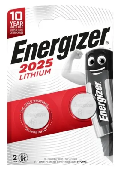 Baterie litiu Energizer – CR2025, 3V, 2 buc.
