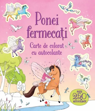 Ponei fermecați. Carte de colorat cu autocolante - Paperback brosat - ***