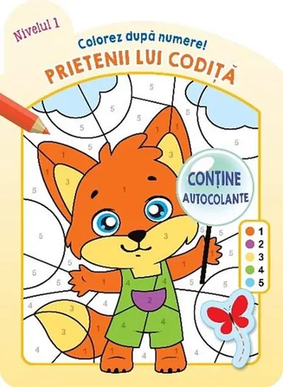 Prietenii lui Codiță. Nivelul 1. Colorez după numere - Paperback brosat - ***