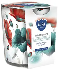 Lumânare parfumată Bispol Aura - Wild Flowers, 100 g