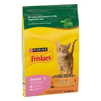 FRISKIES Cat, Pisica Junior, Pui, Lapte si Legume, 10 kg