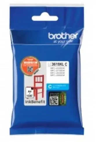 Cartus cerneala Brother LC3619XLC, acoperire 1500 pagini (Cyan)