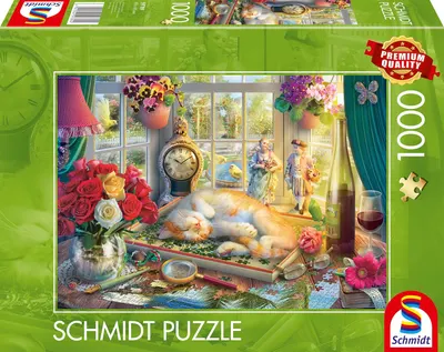 Puzzle Schmidt din 1000 piese - E timpul pentru un puzzle cu pisica