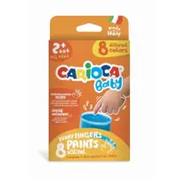 Acuarele Carioca Baby Finger Paint, 8 borcane x 50ml