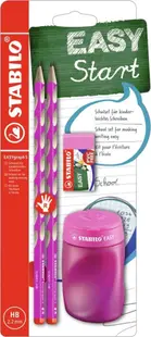 Set de creioane Stabilo EASYgraph S - 2 buc cu ascuțitoare și radieră