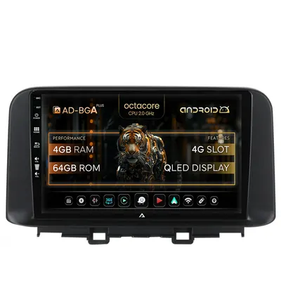 Navigatie Hyundai Kona (2018+), Android, A-Octacore 4GB RAM + 64GB ROM, 10.1 Inch - AD-BGA10004+AD-BGRKIT183V2