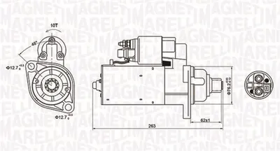 Electromotor (12v, 2kw) Potrivit Audi A3, Tt; Ford Galaxy I; Seat Alhambra, Cordoba, Ibiza Iii, Leon, Toledo Ii; Skoda Fabia I, Octavia I; Vw Bora, Bora I, Golf Iv, New Beetle, Polo 1.6-3.2 03.95