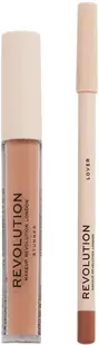 Makeup Revolution Set de buze - Ruj și creion Lover, 3 ml + 1 g