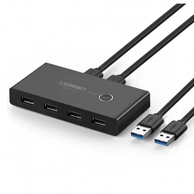 Switch USB UGREEN US216 (30768) Two Sharing Box, 4 x USB-A 3.0, Negru