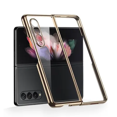 Husa Luxury Frame, Hard Case, Antisoc, Compatibil cu Samsung Galaxy Z Fold 6, Protectie full, Auriu Engros