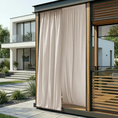 Draperie crem dimout (semi-opacă)/pentru exterior 200x200 cm Calisto – Filumi