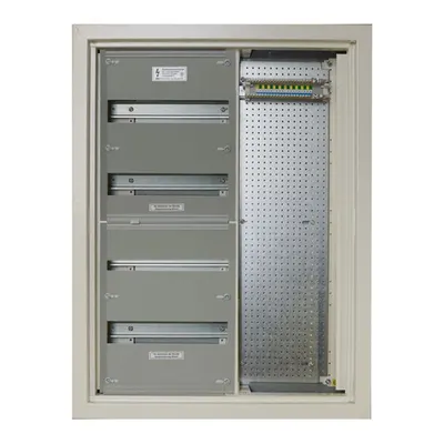 Dulap cablare structurata ingropat, L595xI785xA116, RAL9010