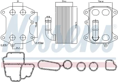 Radiator ulei termoflot potrivit AUDI A6 C7 2.0D 03.11-09.18