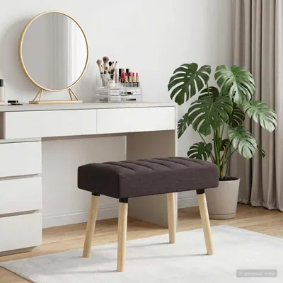 vidaXL Bancă cu tapițare canelată Maro închis 60 x 40 x 45 cm Țesătură