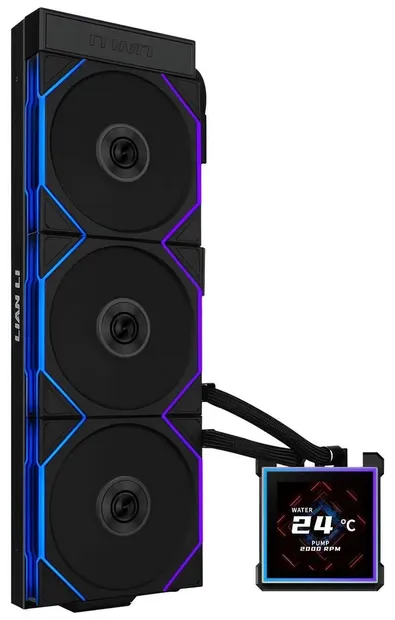 Cooler lichid Lian Li - HydroShift II LCD-S 360 TL, 3x 120 mm, negru